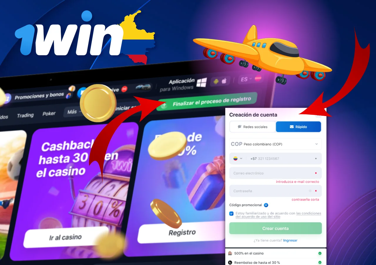 Para empezar a jugar Aviatrix en 1Win, sigue estos sencillos pasos.