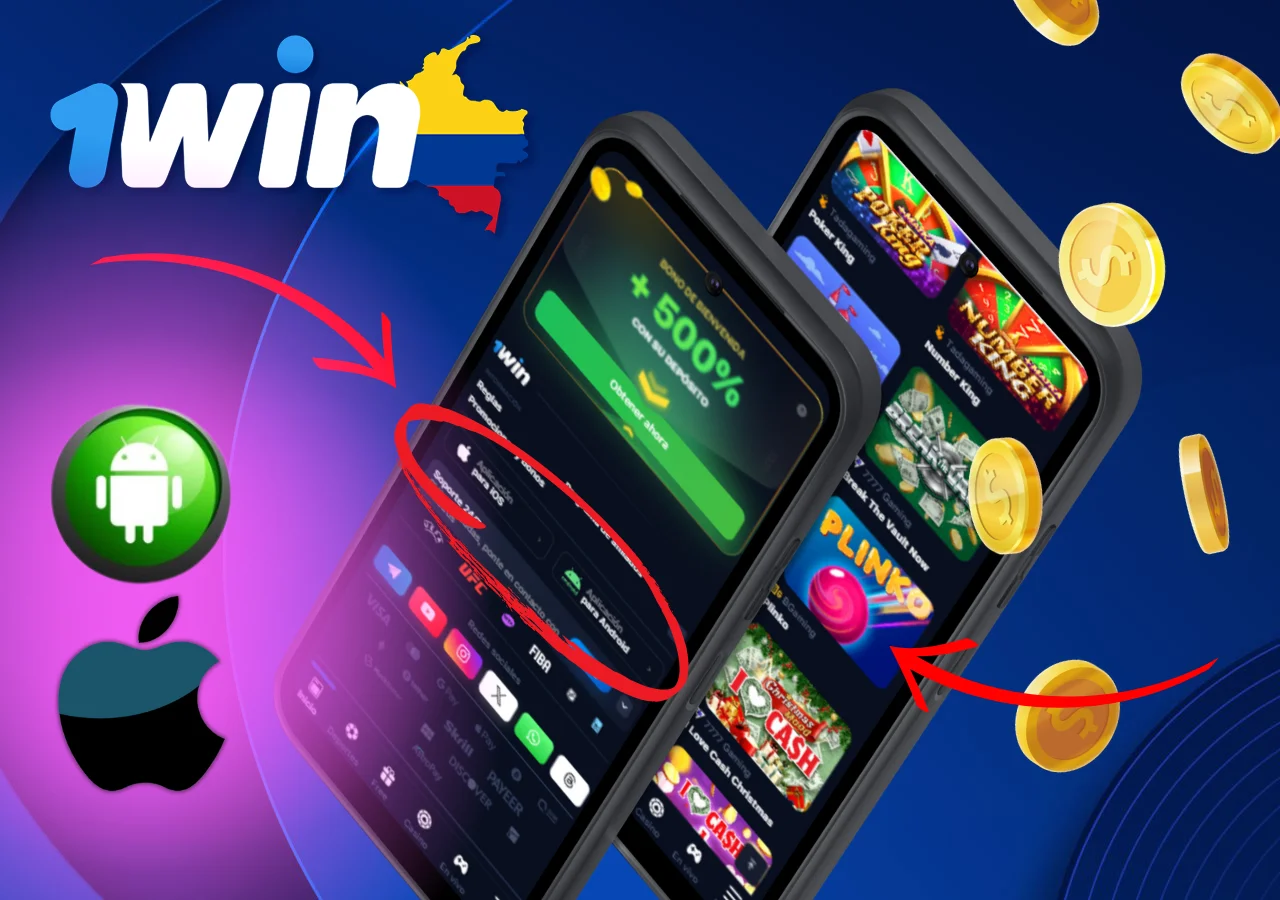 Descarga la aplicacion 1Win para jugar Plinko desde tu dispositivo movil.