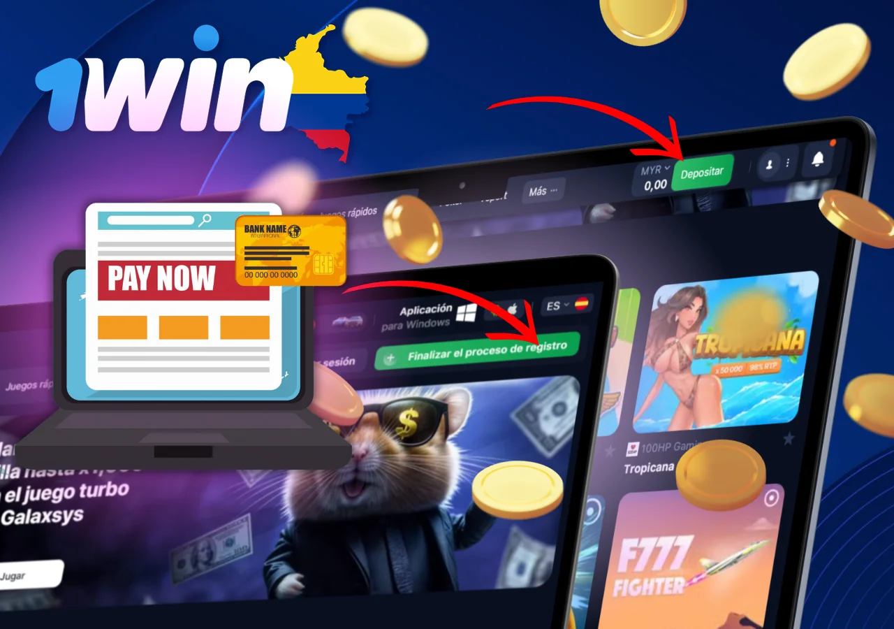 Para realizar tu primer deposito en 1Win Colombia y comenzar a jugar Aviatrix, sigue estos sencillos pasos.